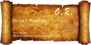 Oczel Regina névjegykártya
